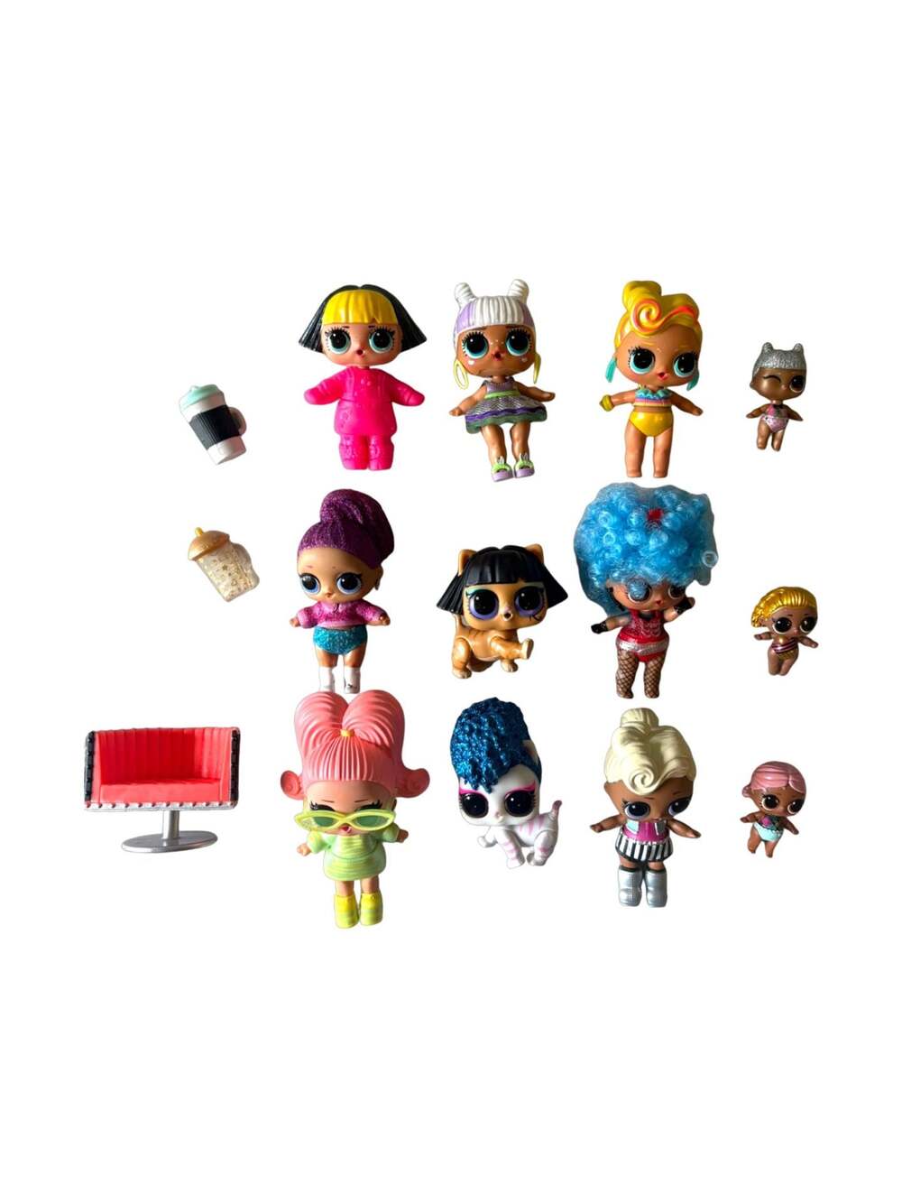 Lot of 12 L.O.L. Surprise! Dolls, Pets, and Accessories LOL